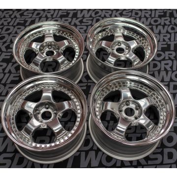 WORK MEISTER S1 3P Staggered Set - 19X9.5|10.5 ET24|23 5x114.3 Bright Buff
