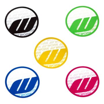 WORK Wheels Circle Logo Stickers