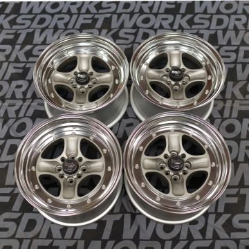 WORK EQUIP 40 Staggered Set - 15X8 ET10|7 4x100 Silver