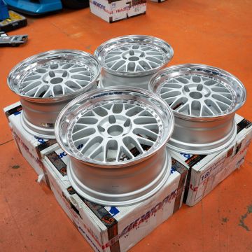 Work Wheels Meister M1 3P (Grade B) - 5x120 - 18x8.5 ET30 and 18x9.5 ET30 - Silver w/ Polished Lips (Set of 4)