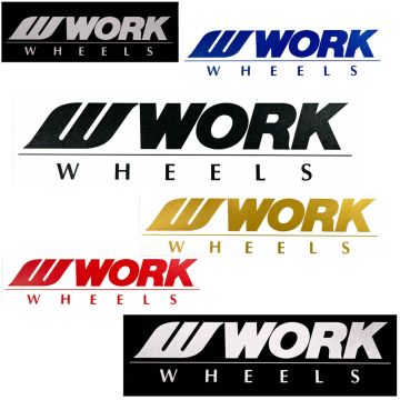 WORK Wheels Logo Stickers various sizes 200mm to 510mm
